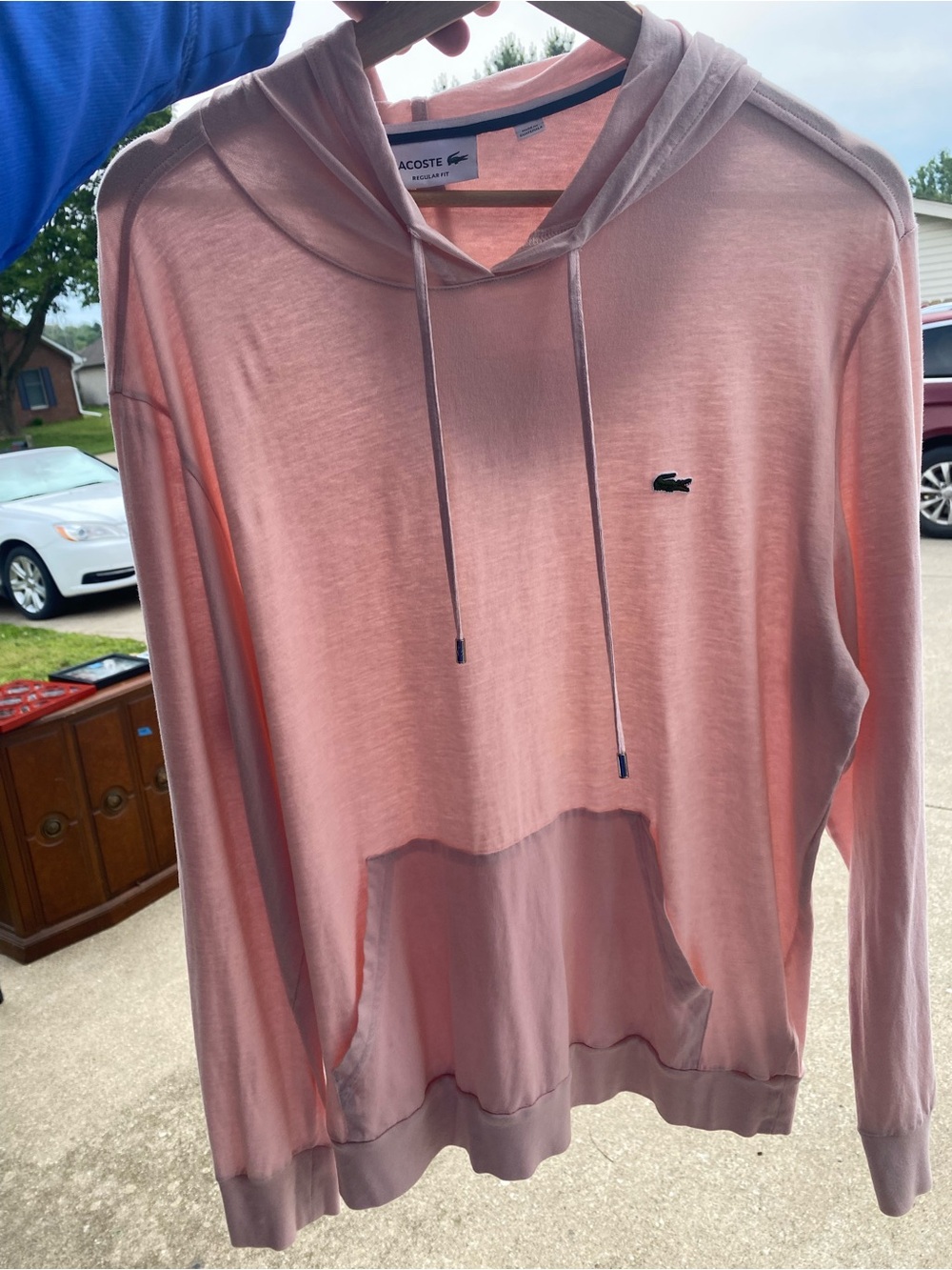 Lacoste Light Pink Pullover Hoodie